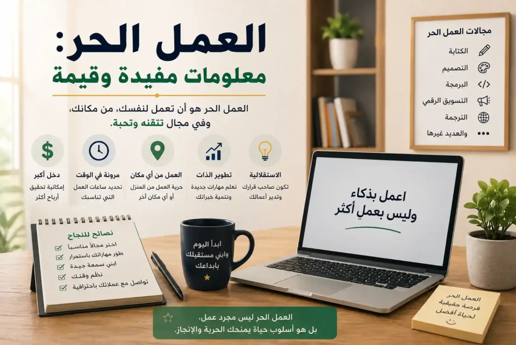 العمل الحر معلومات مفيدة وقيمة
