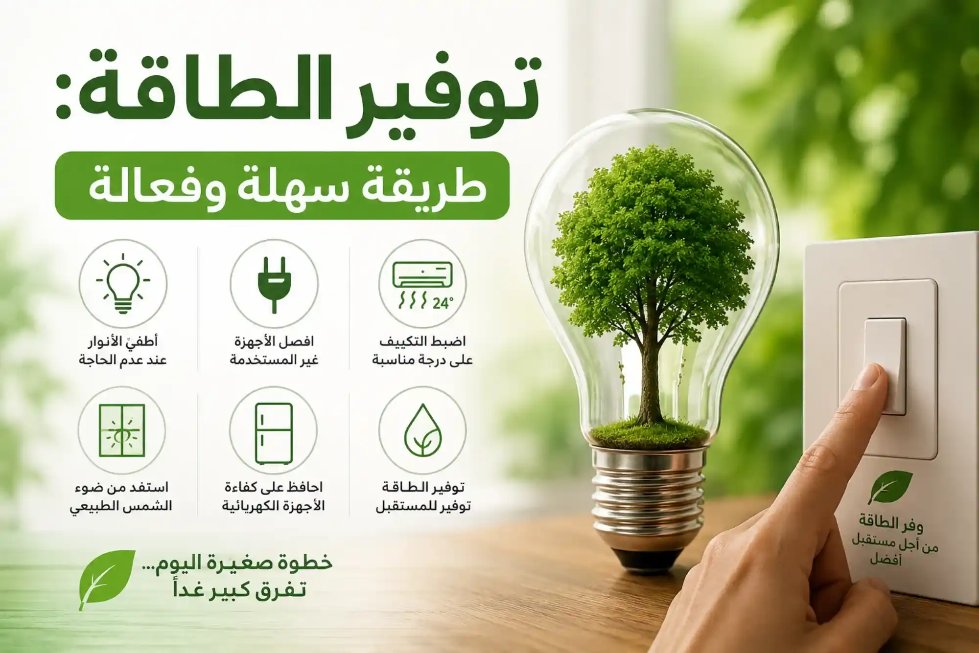 توفير الطاقة طريقة سهلة وفعالة